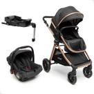 Carrinho de Bebê Bebê Conforto Com Assento Reversível Preto