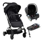 Carrinho de Bebê Burigotto Passeio Zap Com Bebê Conforto Materna e Base Isofix Até 15kgs Dobrável Prata