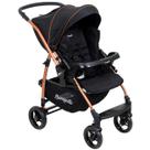 Carrinho de Bebe Burigotto Reversivel Rio K 22 Preto Cobre