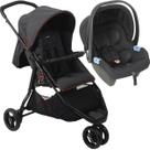Carrinho de Bebe com Bebe Conforto Burigotto CR3 22 Gray Red