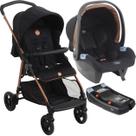 Carrinho de Bebe com Bebe Conforto e Base Burigotto Lui Cobre