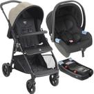 Carrinho de Bebe com Bebe Conforto e Base Burigotto Lui Sand