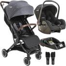 Carrinho de Bebe com Bebe Conforto e Base Kiddo Sprint Grafite Carrinho de Bebe com Bebe Conforto e Base Kiddo Sprint Grafite