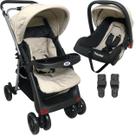 Carrinho de Bebe com Bebe Conforto Passear Baby Atena Cappuccino