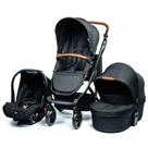 Carrinho de bebe como 4 ink com moises + bolsa + bebe conforto - abc design