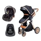 Carrinho de bebê de passeio ares Passear baby 3 em 1 Preto