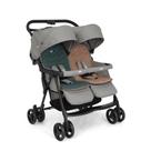 Carrinho De Bebê Duplo Joie Aire Twin Cinza Pebble Reclinável Ultraleve Fechamento Com Uma Mão