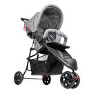 Carrinho De Bebê EasyGo Cesto 3 Rodas Até 15kg KaBaby Cinza