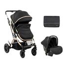Carrinho de Bebê Kaia cor Black 3 em 1 Kikka Boo