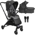 Carrinho de Bebe Kiddo Savvy 360º Berço Passeio Moises Preto Carrinho de Bebe Kiddo Savvy 360º Berço Passeio Moises Preto