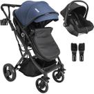 Carrinho de Bebe Kiddo Vox II Bebe Conforto Colinho Marinho