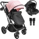 Carrinho de Bebe Kiddo Vox II Bebe Conforto Colinho Rosa