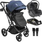 Carrinho de Bebe Kiddo Vox II com Bebe Conforto e Base Marinho Carrinho de Bebe Kiddo Vox II com Bebe Conforto e Base Marinho