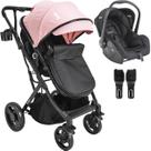 Carrinho de Bebe Kiddo Vox II Travel System Bebe Conforto Rosa