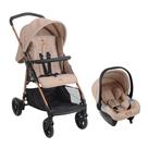 Carrinho de Bebê Lui Mon Amour Travel System até 15Kg + Bebê Conforto Materna até 13Kg Bege Burigotto