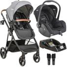 Carrinho de Bebe Moises Bebe Conforto Base Kiddo Cosmos Grafite