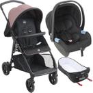 Carrinho de Bebe Moises com Bebe Conforto Burigotto Lui 22 Rose