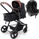 Carrinho de Bebe Moises com Bebe Conforto Galzerano Ivy Black