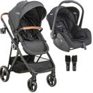 Carrinho de Bebe Moises com Bebe Conforto Kiddo Cosmos Preto