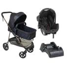Carrinho de bebe moises napoli trio preto cobre + bebe conforto grid + base - galzerano Carrinho de bebe moises napoli trio preto cobre + bebe conforto grid + base - galzerano