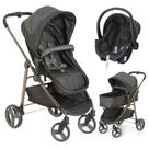 Carrinho de Bebê Moisés Olympus Black com Bebê Conforto - Galzerano