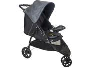 Carrinho de Bebe Passeio Galzerano Cross Cinza Preto 3 Rodas