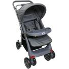 Carrinho de Bebe Passeio Passear Baby Atena Reversivel Cinza