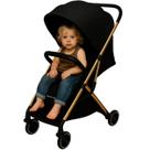 Carrinho de Bebê Premium Baby Zurich Black Gold Couro Preto