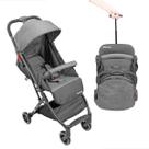 Carrinho de Bebê Premium Bag Prime Baby com Encosto Reclinável Cinto 5 Pontos Alça de Transporte Até 15kg Preto