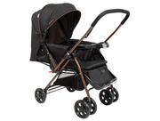 Carrinho de Bebê Reverse 0 a 15Kg Preto Bronze - Cosco Kids