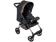 Carrinho de Bebê Romano 0 A 15kg Galzerano Preto/Cobre