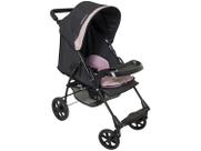 Carrinho de Bebê Romano Preto e Rosa - Galzerano