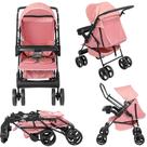 Carrinho de Bebê Rosa Carrinho Berço de Passeio Solare Tutti Baby Menina Travel System