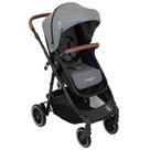 Carrinho De Bebê Travel System Premium Baby TS Aria Cinza Black Com Base 3 Em 1