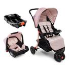 Carrinho de Bebê Travel System Trio Toffy Cosco Kids Rosa