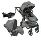 Carrinho de Bebê TS kansas Black/Gray 3 em 1 - Premium Baby
