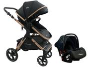 Carrinho de Bebê TS kansas Gold/Preto 3 em 1 - Premium Baby