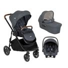 Carrinho de bebê VersatraxE com moisés e bebê conforto Joie