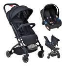 CARRINHO DE BEBÊ ZAP black + BEBÊ CONFORTO TOURING preto