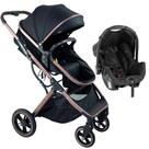 Carrinho de Bebê Zoe + Bebê Conforto Grid Preto - Galzerano Carrinho de Bebê Zoe + Bebê Conforto Grid Preto - Galzerano