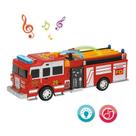 Carrinho de Bombeiro Bate e Volta DM Toys Brinquedo Infantil com Movimento Automático