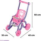 Carrinho de Boneca Florzinha Rosa e Lilás - Caixa com 2 Carrinho de Boneca Florzinha Rosa e Lilás - Caixa com 2