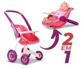 Carrinho De Boneca passeio Infantil Confort Baby 2 em 1 Carrinho De Boneca passeio Infantil Confort Baby 2 em 1