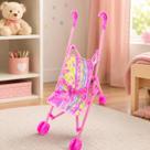 Carrinho de Bonecas Infantil Bebe Reborn Brinquedo Infantil Passeio Carrinho de boneca bebê infantil Dobrável Menina