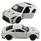 Carrinho de Brinquedo Esportivo Colecionável em Miniatura com Portas que Abrem Nissan GTR R35 Branco