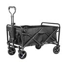 Carrinho de Carga Dobrável Multiuso Preto 100kg Aço Resistente Portátil Compacto