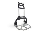 Carrinho de Carga em Alumínio Puxador Ergonômico Rodas Emborrachadas Compacto Suporta 60 KG