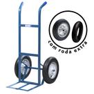 Carrinho de Carga Metalosa 2 Rodas 150kg com Roda de Reposição
