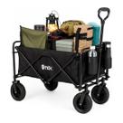 Carrinho de Carga Passeio Nautika Dobrável Aço 80kg Preto Dia dos Pais Aniversário Viagem Petshop Compra Mercado Feira Eventos