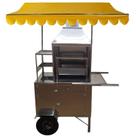 Carrinho de Churrasco Inox Com Churrasqueira De 50cm